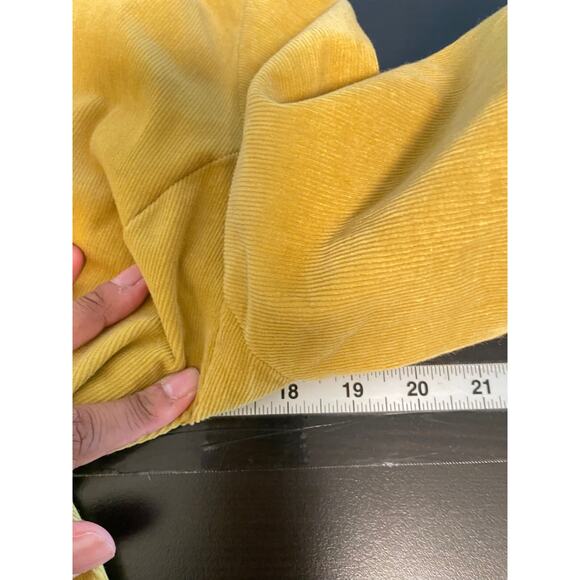 Vintage Gold Flava Womens Jacket Size 18 Yellow Corduroy Belted Stretch Mod Y2K - Picture 4 of 6
